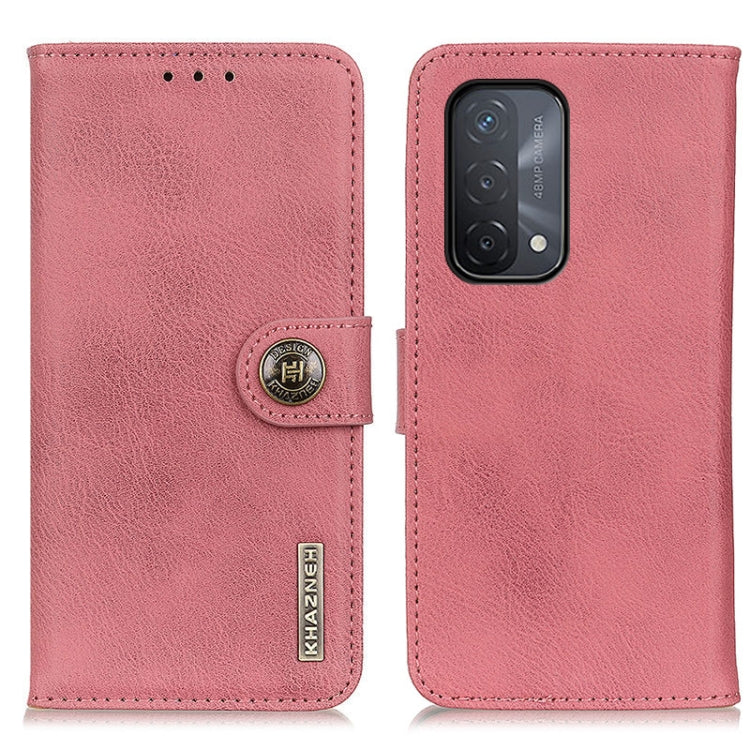 For OPPO A93 5G / A54 5G / A74 5G KHAZNEH Cowhide Texture Horizontal Flip Leather Case with Holder & Card Slots & Wallet