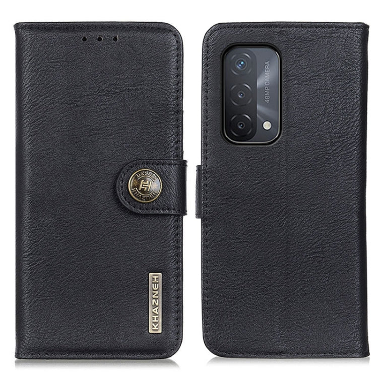 For OPPO A93 5G / A54 5G / A74 5G KHAZNEH Cowhide Texture Horizontal Flip Leather Case with Holder & Card Slots & Wallet