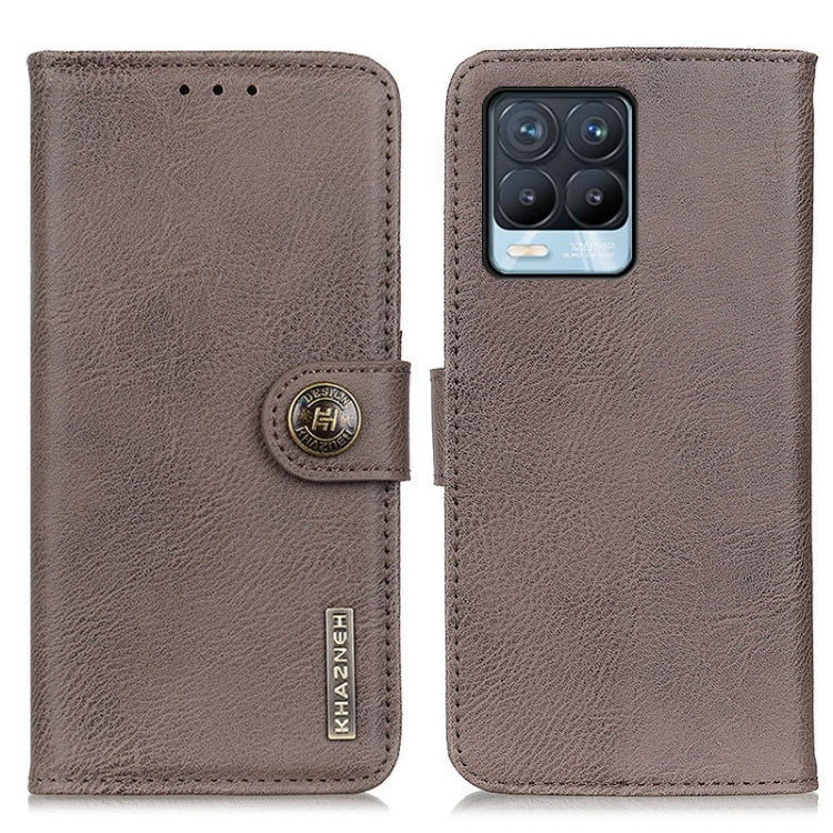 For OPPO Realme 8 / 8 Pro KHAZNEH Cowhide Texture Horizontal Flip Leather Case with Holder & Card Slots & Wallet