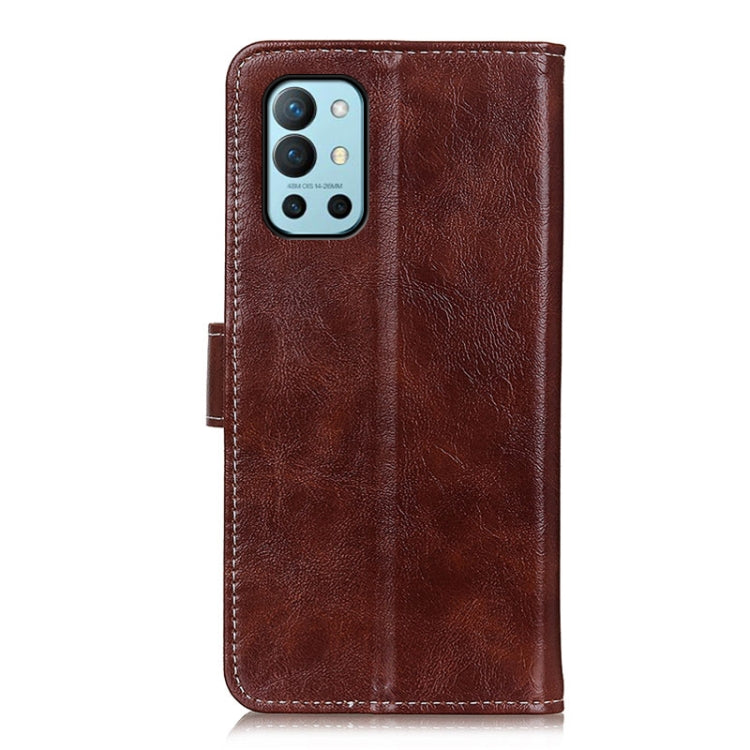 For OnePlus 9R Retro Crazy Horse Texture Horizontal Flip Leather Case with Holder & Card Slots & Photo Frame & Wallet