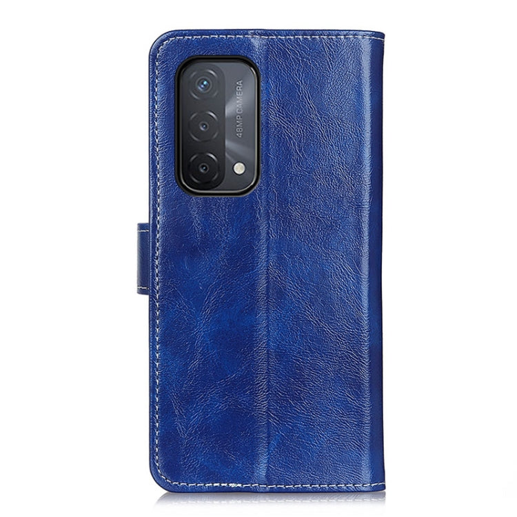 For OPPO A93 / A54 / A74 5G Retro Crazy Horse Texture Horizontal Flip Leather Case with Holder & Card Slots & Photo Frame & Wallet