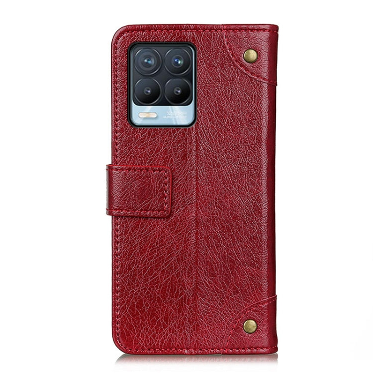 For OPPO Realme 8 / Realme 8 Pro Copper Buckle Nappa Texture Horizontal Flip Leather Case with Holder & Card Slots & Wallet