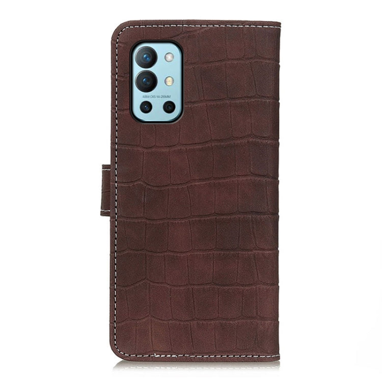 For OnePlus 9R Crocodile Texture Horizontal Flip Leather Case with Holder & Card Slots & Wallet