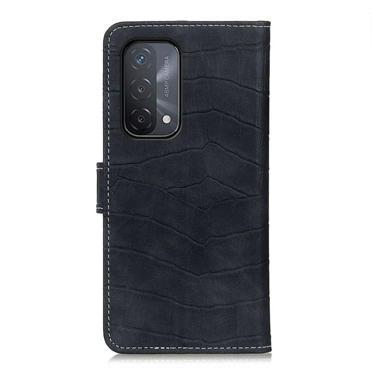 For OPPO A93 5G / A54 5G / A74 5G Crocodile Texture Horizontal Flip Leather Case with Holder & Card Slots & Wallet