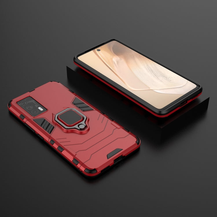 For vivo iQOO Neo5 PC + TPU Shockproof Protective Case with Magnetic Ring Holder