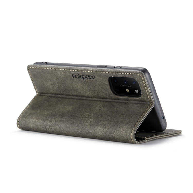 For OnePlus 8T AutSpace A01 Retro Skin-feel Crazy Horse Texture Horizontal Flip Leather Case with Holder & Card Slots & Wallet & RFID