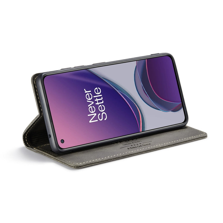 For OnePlus 8T AutSpace A01 Retro Skin-feel Crazy Horse Texture Horizontal Flip Leather Case with Holder & Card Slots & Wallet & RFID