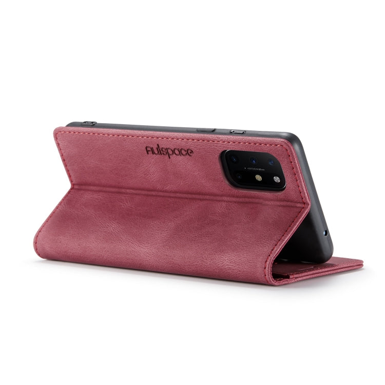 For OnePlus 8T AutSpace A01 Retro Skin-feel Crazy Horse Texture Horizontal Flip Leather Case with Holder & Card Slots & Wallet & RFID