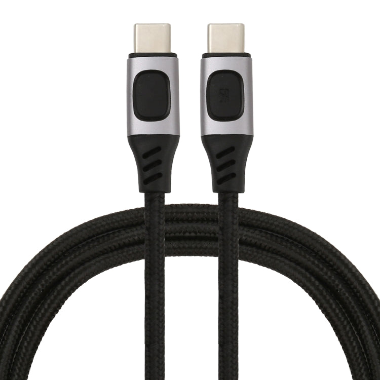 100W 5A USB-C / Type-C Male to USB-C / Type-C Male PD Fast Charging Braided Data Cable, Cable Length:1m
