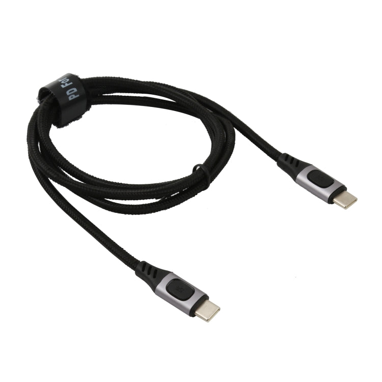100W 5A USB-C / Type-C Male to USB-C / Type-C Male PD Fast Charging Braided Data Cable, Cable Length:2m