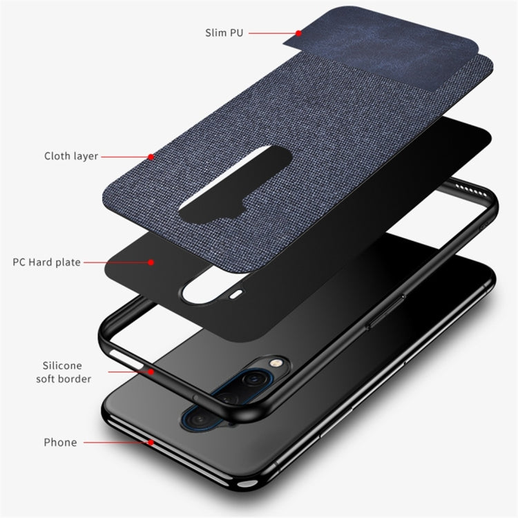 For OnePlus 7T Pro Shockproof Cloth Texture PC+ TPU Protective Case