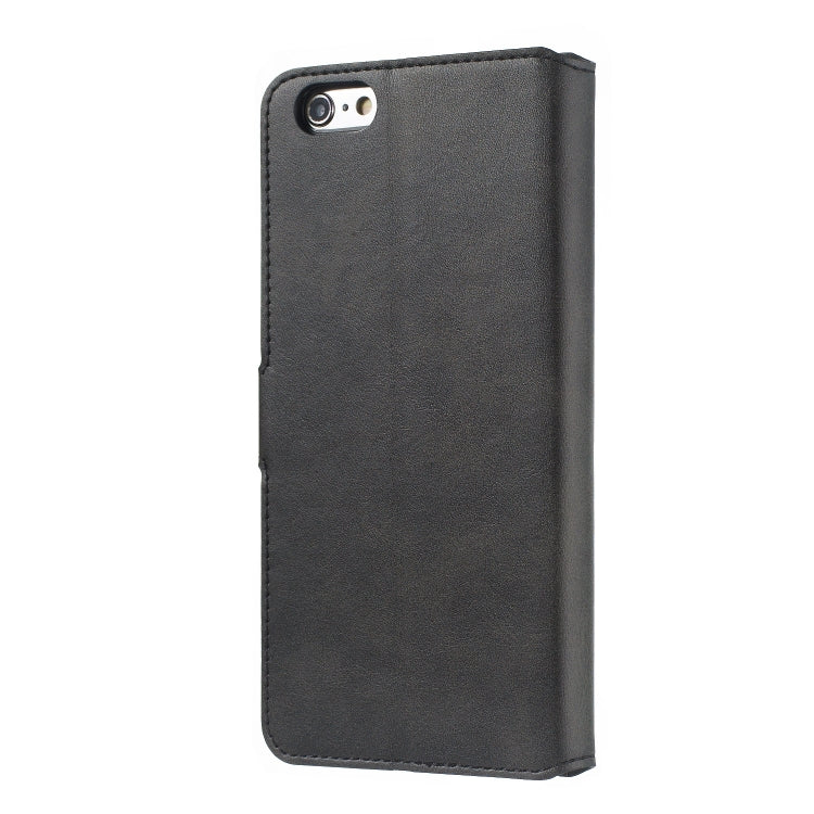 For iPhone 6s Plus / 6 Plus Solid Color Buckle Horizontal Flip Leather Case with Wallet & Holder & Card Slots