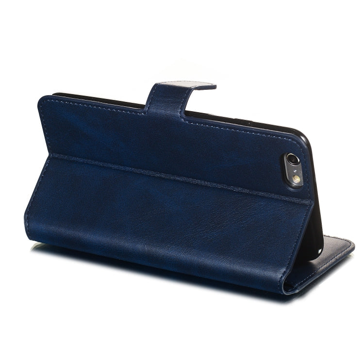 For iPhone 6s Plus / 6 Plus Solid Color Buckle Horizontal Flip Leather Case with Wallet & Holder & Card Slots