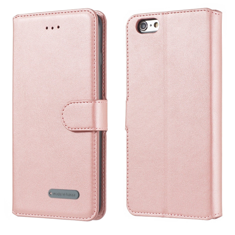 For iPhone 6s Plus / 6 Plus Solid Color Buckle Horizontal Flip Leather Case with Wallet & Holder & Card Slots