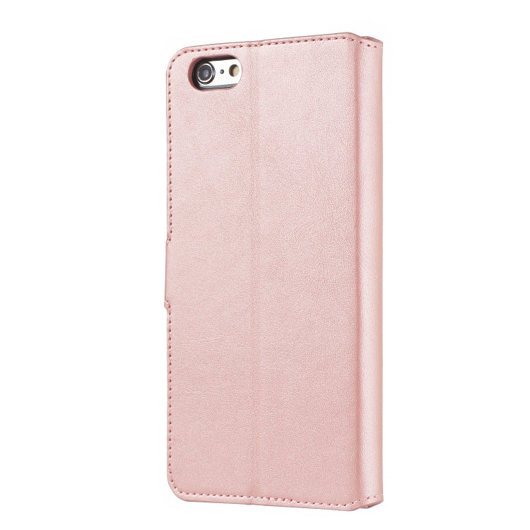 For iPhone 6s Plus / 6 Plus Solid Color Buckle Horizontal Flip Leather Case with Wallet & Holder & Card Slots