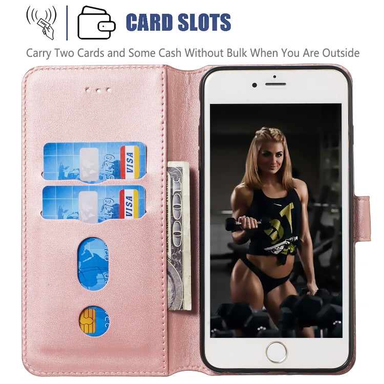 For iPhone 6s Plus / 6 Plus Solid Color Buckle Horizontal Flip Leather Case with Wallet & Holder & Card Slots