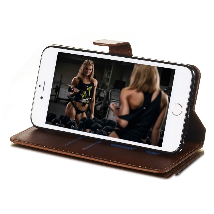 For iPhone 6s Plus / 6 Plus Solid Color Buckle Horizontal Flip Leather Case with Wallet & Holder & Card Slots