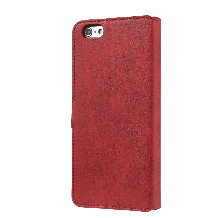 For iPhone 6s Plus / 6 Plus Solid Color Buckle Horizontal Flip Leather Case with Wallet & Holder & Card Slots