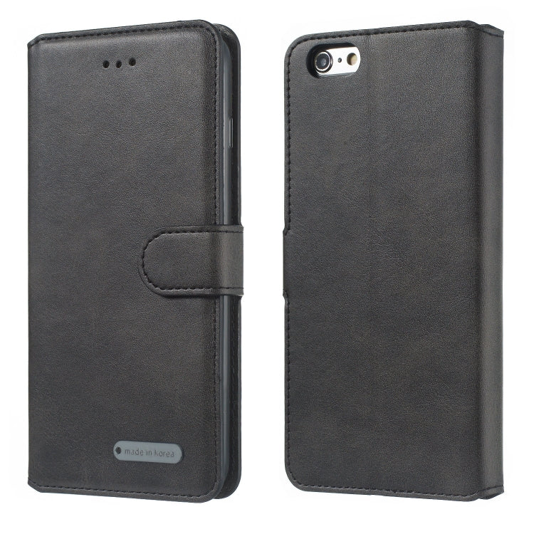 For iPhone SE 2022 / SE 2020 / 8 / 7 Solid Color Buckle Horizontal Flip Leather Case with Wallet & Holder & Card Slots