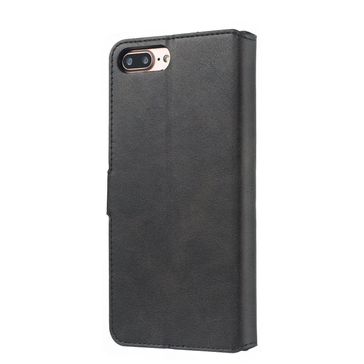 For iPhone SE 2022 / SE 2020 / 8 / 7 Solid Color Buckle Horizontal Flip Leather Case with Wallet & Holder & Card Slots