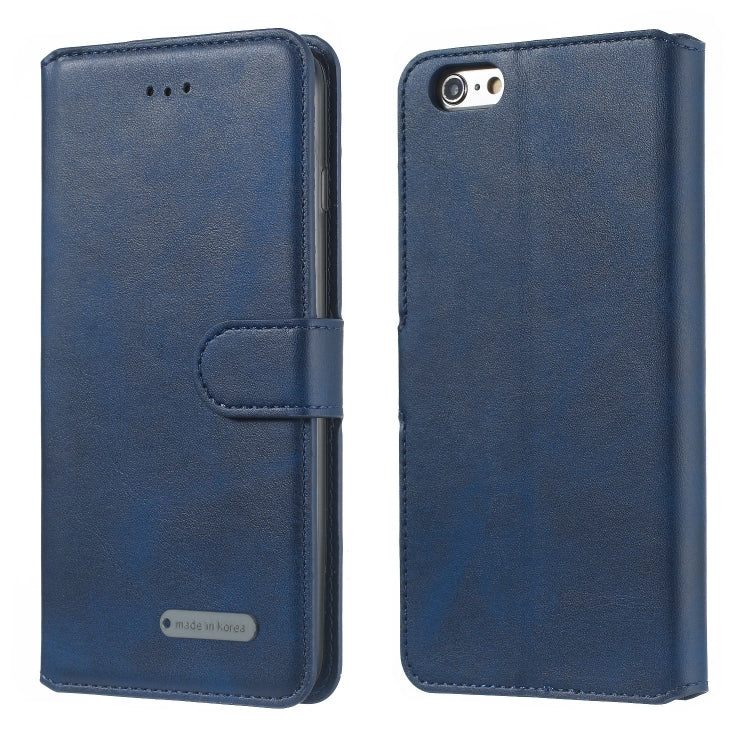 For iPhone SE 2022 / SE 2020 / 8 / 7 Solid Color Buckle Horizontal Flip Leather Case with Wallet & Holder & Card Slots