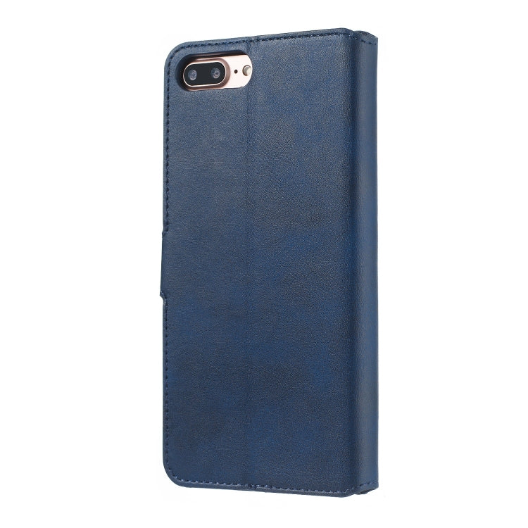For iPhone SE 2022 / SE 2020 / 8 / 7 Solid Color Buckle Horizontal Flip Leather Case with Wallet & Holder & Card Slots