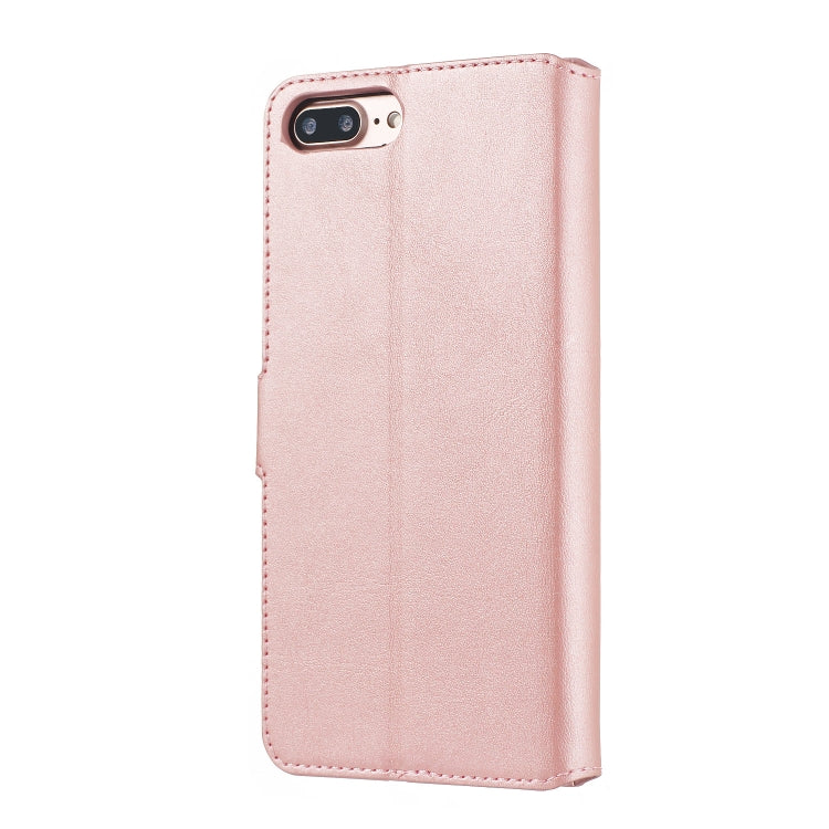 For iPhone SE 2022 / SE 2020 / 8 / 7 Solid Color Buckle Horizontal Flip Leather Case with Wallet & Holder & Card Slots