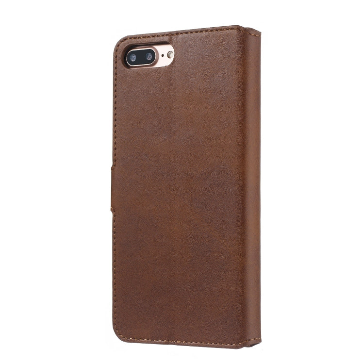For iPhone SE 2022 / SE 2020 / 8 / 7 Solid Color Buckle Horizontal Flip Leather Case with Wallet & Holder & Card Slots