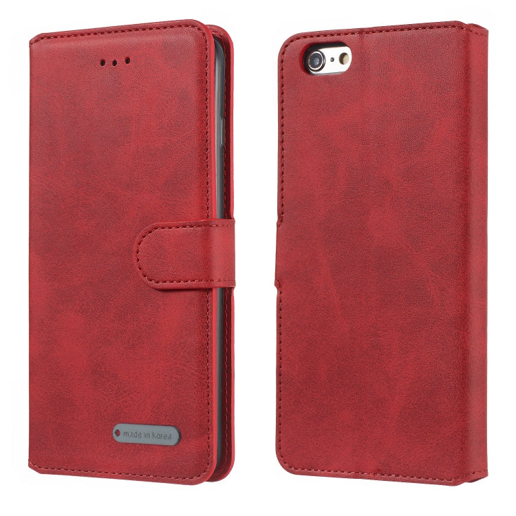 For iPhone SE 2022 / SE 2020 / 8 / 7 Solid Color Buckle Horizontal Flip Leather Case with Wallet & Holder & Card Slots