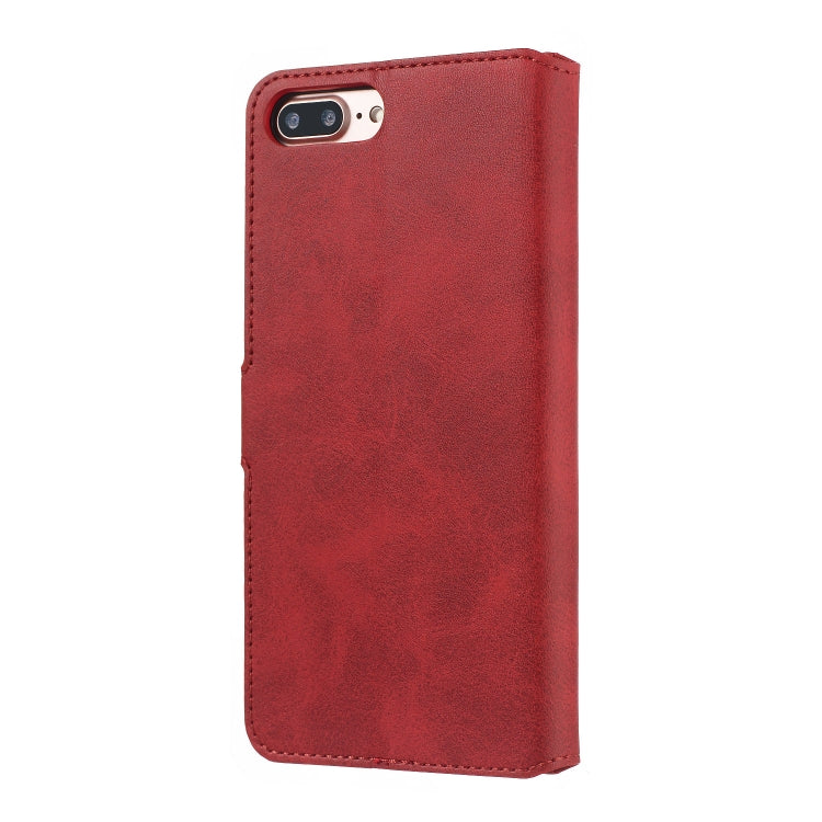 For iPhone SE 2022 / SE 2020 / 8 / 7 Solid Color Buckle Horizontal Flip Leather Case with Wallet & Holder & Card Slots