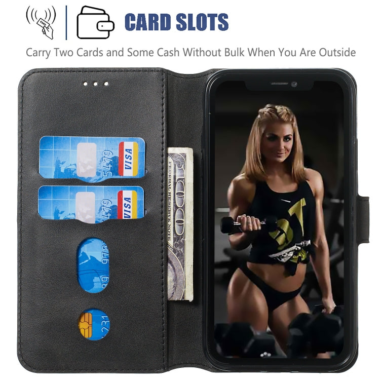 For iPhone 11 Solid Color Buckle Horizontal Flip Leather Case with Wallet & Holder & Card Slots