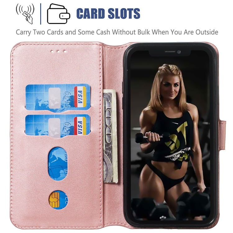 For iPhone 11 Solid Color Buckle Horizontal Flip Leather Case with Wallet & Holder & Card Slots