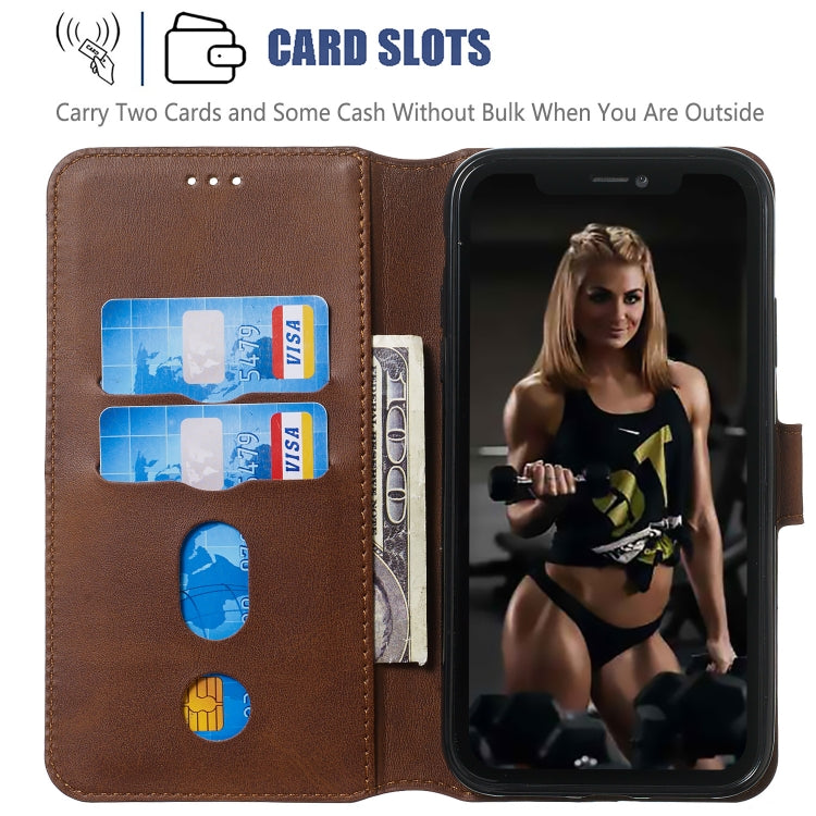 For iPhone 11 Solid Color Buckle Horizontal Flip Leather Case with Wallet & Holder & Card Slots