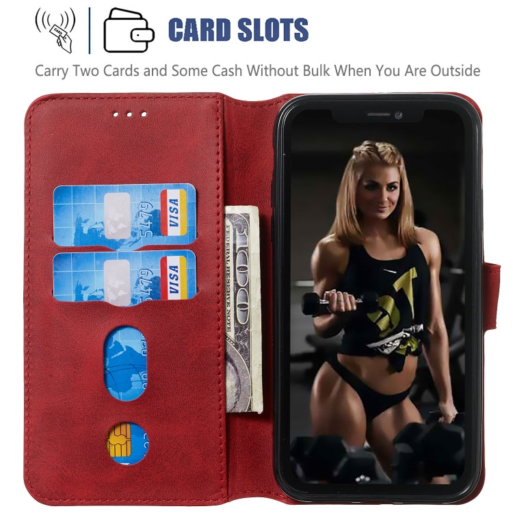 For iPhone 11 Solid Color Buckle Horizontal Flip Leather Case with Wallet & Holder & Card Slots