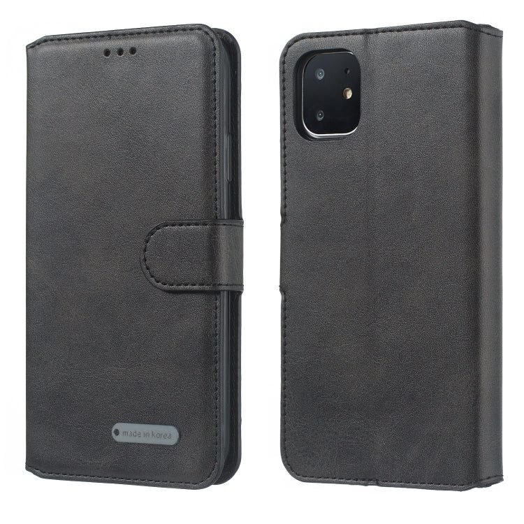 For iPhone 11 Pro Max Solid Color Buckle Horizontal Flip Leather Case with Wallet & Holder & Card Slots