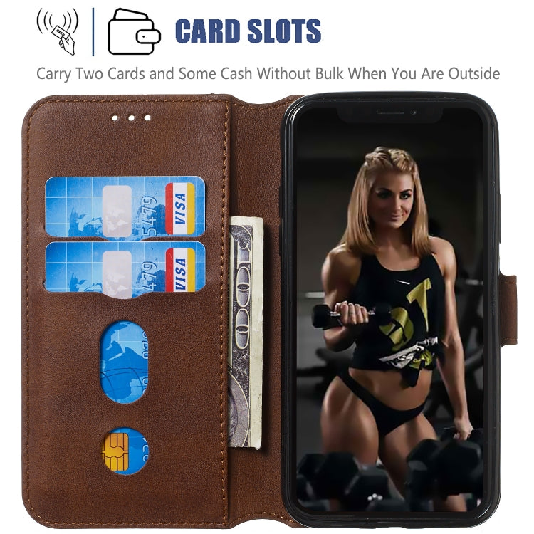 For iPhone XS Max Solid Color Buckle Horizontal Flip Leather Case with Wallet & Holder & Card Slots