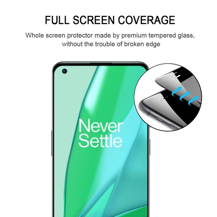 For OnePlus 9 Pro Edge Glue 25 PCS 9H HD 3D Curved Edge Tempered Glass Film(Black)