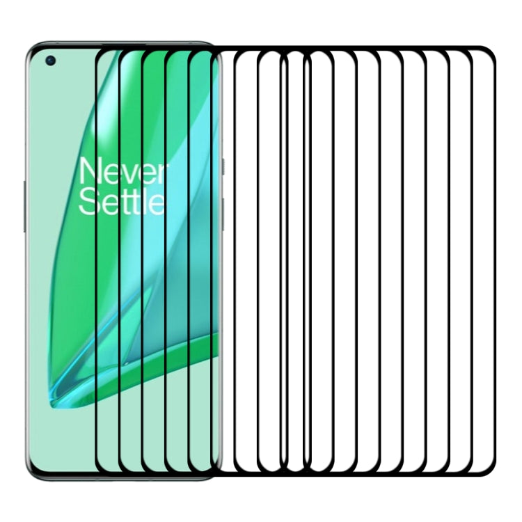 For OnePlus 9 Pro Edge Glue 25 PCS 9H HD 3D Curved Edge Tempered Glass Film(Black)