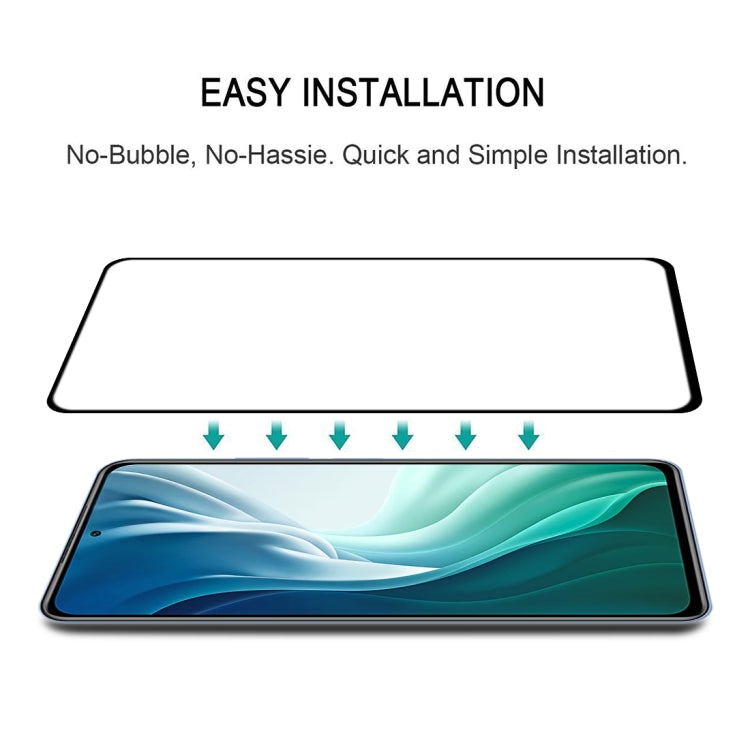 For Xiaomi Mi 11i Edge Glue 9H HD 3D Curved Edge Tempered Glass Film(Black)