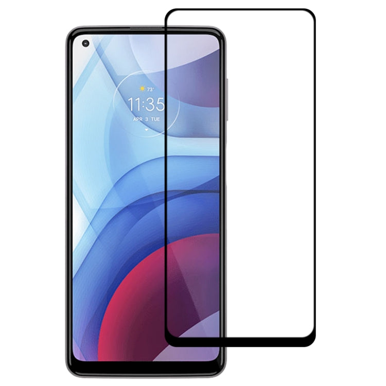 For Motorola Moto G Power (2021) Full Glue Full Screen Tempered Glass Film