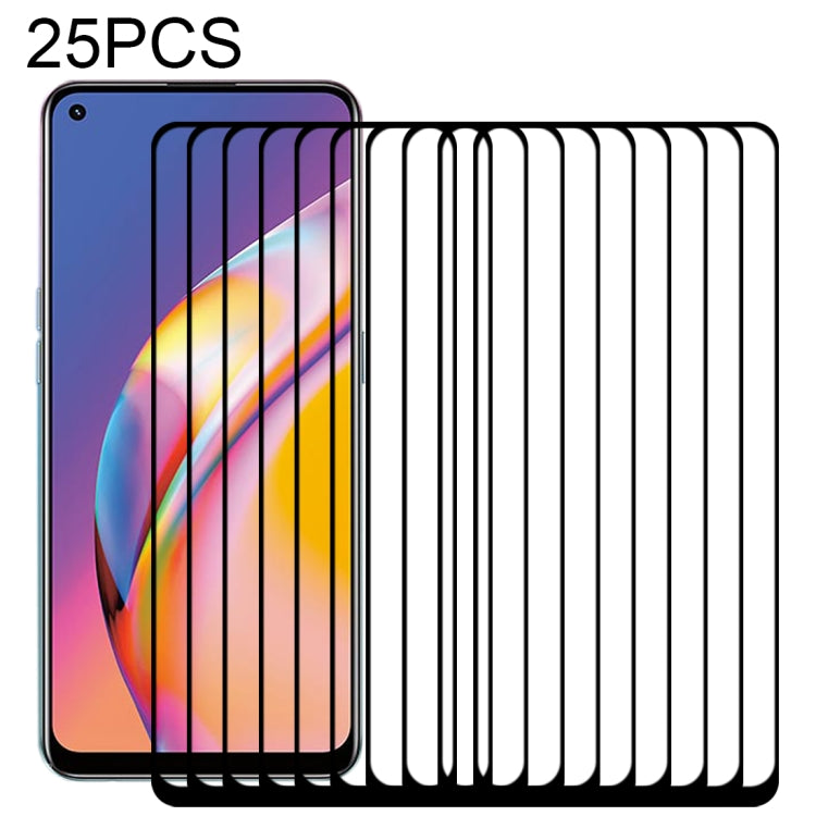 For OPPO A94 5G / 4G 25 PCS Full Glue Full Screen Tempered Glass Film
