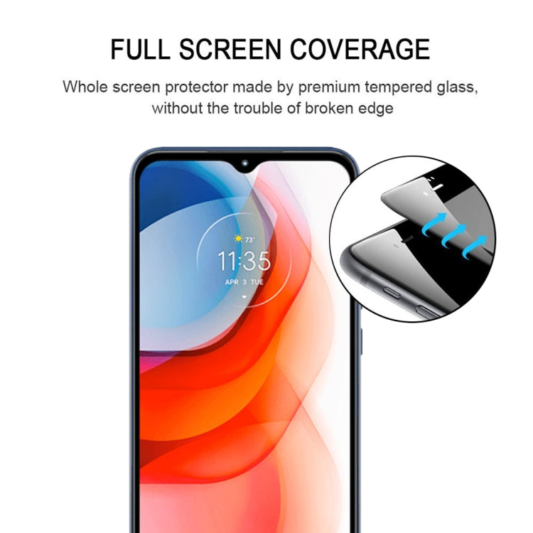 For Motorola Moto G Play (2021) 25 PCS Full Glue Full Screen Tempered Glass Film