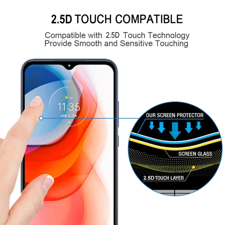 For Motorola Moto G Play (2021) 25 PCS Full Glue Full Screen Tempered Glass Film