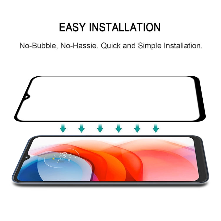 For Motorola Moto G Play (2021) 25 PCS Full Glue Full Screen Tempered Glass Film