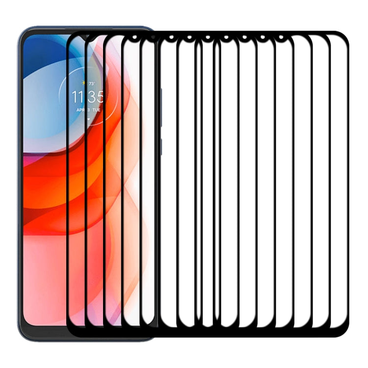 For Motorola Moto G Play (2021) 25 PCS Full Glue Full Screen Tempered Glass Film