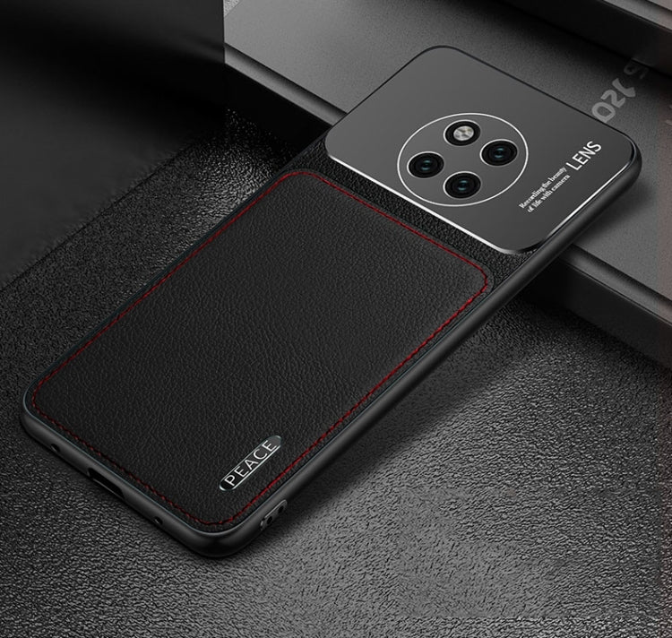 For Huawei Mate 20 Pro Frosted Metal + Leather Texture Protective Case