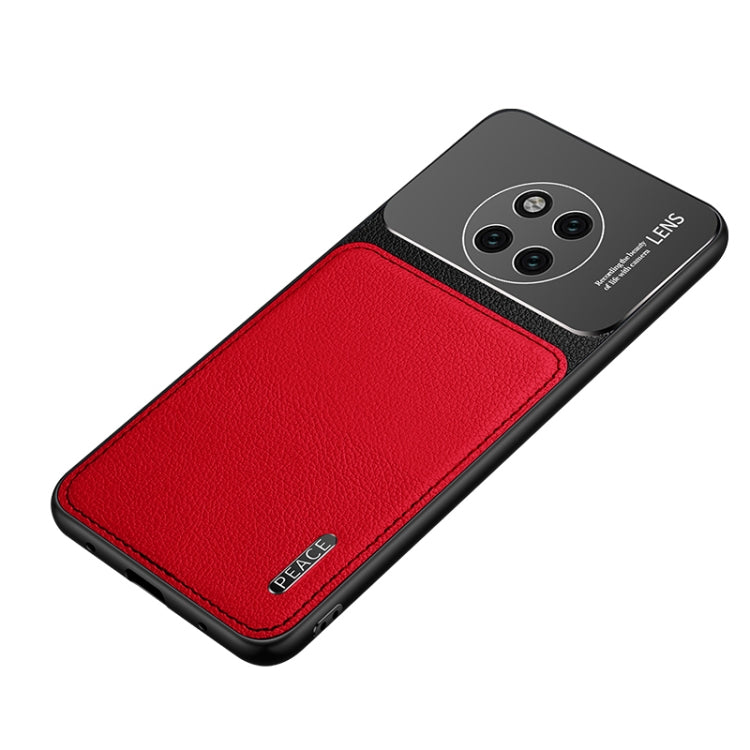 For Huawei Mate 20 Pro Frosted Metal + Leather Texture Protective Case