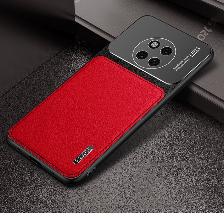 For Huawei Mate 20 Pro Frosted Metal + Leather Texture Protective Case