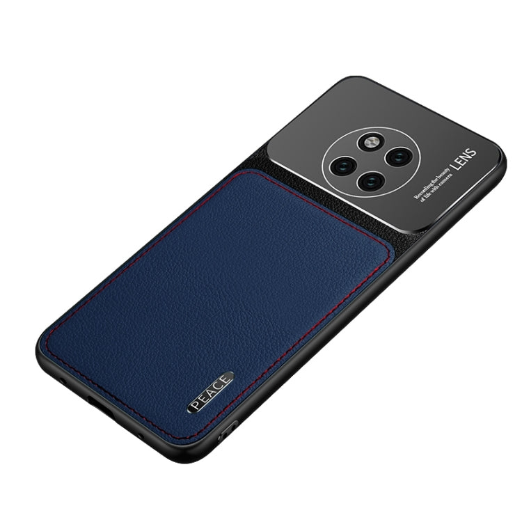 For Huawei Mate 20 Pro Frosted Metal + Leather Texture Protective Case