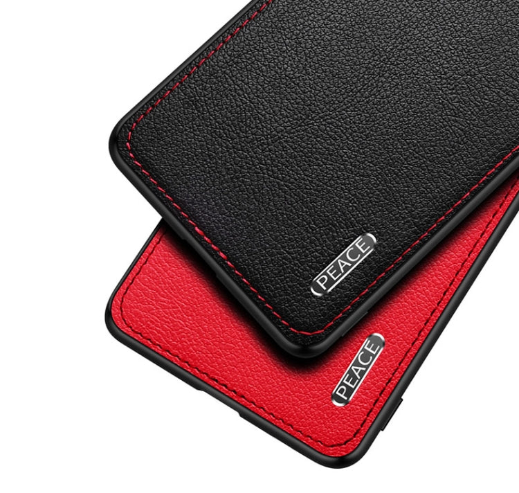 For Huawei Mate 30 Frosted Metal + Leather Texture Protective Case